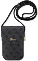 GUESS PU 4G Metal Logo Script telefon táska fekete