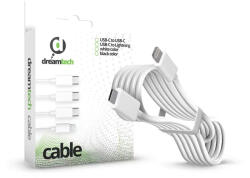 Dreamtech PD kábel Fehér Lightning / USB-C 2.4A 20W