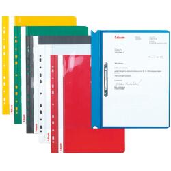 Esselte Dosar plastic PVC, cu sina si multiperforatii, 10 buc/set, Esselte - albastru (ES-13586)