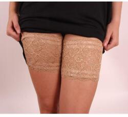 Gabriella Rugalmas csipke combvédő (bézs, fekete, ekrü) bézs, 5/6 68-76cm