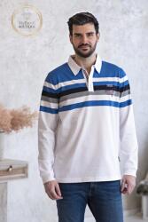 Hajo férfi galléros felső 26904/600 (kék-fehér) 56/XXL
