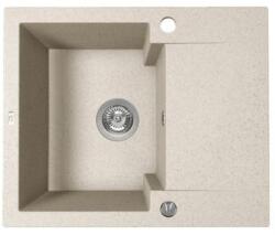 Laveo PICO 45S mini csepptálcás bézs gránit mosogató helytakarékos szifonnal (SRH_413Y) - gepeszuniverzum