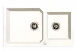 Laveo MILOS 2M 100 kétmedencés jázmin gránit mosogató helytakarékos (SPM_J209)