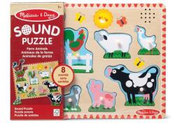 Melissa & Doug fa hangokat kiadó fa puzzle (6075363_FARM)