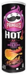 Pringles Hot Smokin BBQ Ribs grill fűszerezésű csípős chips 165g (A75949)