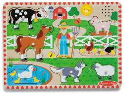 Melissa & Doug fa hangot adó farmos fa puzzle (6075363_MACDONALD_FARM)