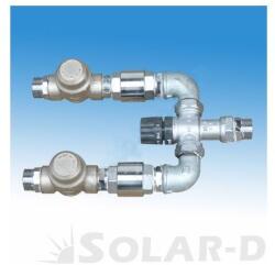 B&K Termosztatikus 1/2"-os keverőegység, 30-65 °C, szűrőkkel és visszacsapószelepekkel (doboz és golyóscsapok nélkül) (BK02601000000002)