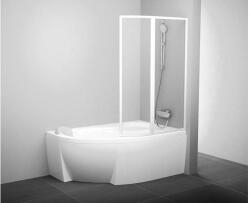 RAVAK VSK2 ROSA 140 Balos kádparaván (fehér+transparent) (76L70100Z1)