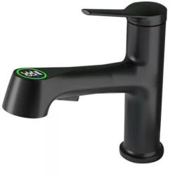 Austler FH-3127 kihúzható fejes mosdó csaptelep - vízhőfok kijelző (fekete) (Austler_FH3127_fekete)