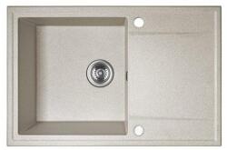 Laveo HUNTER egymedence csepptálcás mosogató, bézs K (SRU_411T) - gepeszuniverzum