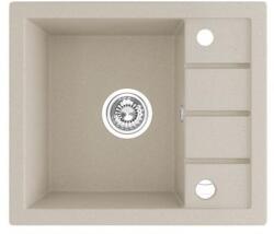 Laveo RINA MINI csepptálcás mosogató, bézs, automata dugókiemelős, helytakarékos (SRP_413T)