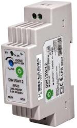 POS Power DIN15W48, DIN sínre szerelhető tápegység 48V/0.32A, műanyag ház, lépcsős típus (MP-DIN15W48)