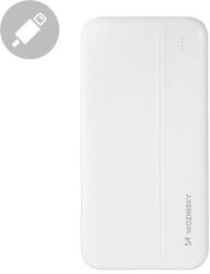Wozinsky EGYEDI LOGÓZÁSSAL Wozinsky Powerbank Li-Po 10000mAh 2 x USB fehér (WPBWE1) (WPBWE1-LOGO)