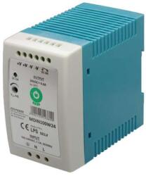 POS MDIN100W24, DIN sínre szerelhető vékony tápegység 24V/4A, műanyag ház (MP-MDIN100W24)