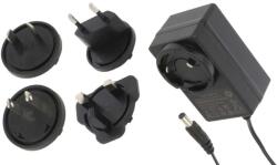 POS Tápegység POS POSB12100A-E1/U1/U2/A3, POS(B) 12V/1A/12W, vízszintes adapter, AC: EU/US/UK/AU. DC: 2.1/5.5 (+) (MP-POSB12100A-E1/U1/U2/A3)