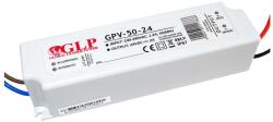 GLP GPV-50-24, GLP tápegység GPV sorozat 24V/2A, CV, nem PFC, IP67 műanyag ház (MP-GPV-50-24)