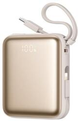 JOYROOM JR-PBF27 22, 5W 10000mAh Powerbank két beépített kábellel - Arany (JR-PBF27-TITANIUM)