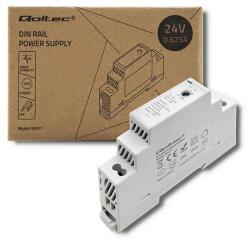 Qoltec DIN sínre szerelhető tápegység | 15W | 24V | 0.625A | Szürke (QC-50917)