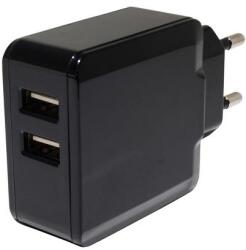 POS Power Tápegység POS POSB05310A-2USB, impulzus 5V/3.1A/15.5W, függőleges adapter, AC: CEE7/16. DC: USB x2 (MP-POSB05310A-2USB)