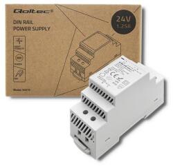 Qoltec DIN sínre szerelhető tápegység | 30W | 24V | 1.25A | Szürke (QC-50919)