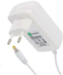 POS Power Tápegység POS POSB12150A-WH, impulzus 12V/1.5A/18W, vízszintes adapter, AC: CEE7/16. DC csatlakozó: 2.1/5.5 (+) (MP-POSB12150A-WH)