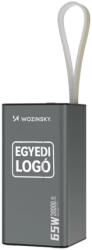 Wozinsky EGYEDI LOGÓZÁSSAL Wozinsky Powerbank K65+ 65W 30000mAh 2x USB-C, 1x USB-A 65W - fekete (K65Plus-LOGO)