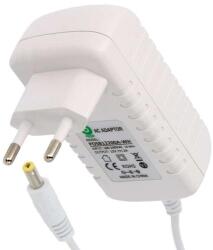 POS Tápegység POS POSB24100A-WH, POSB24100A-WH 24V/1A/24W, vízszintes adapter, AC: CEE7/16. DC csatlakozó: 2.1/5.5 (+) (MP-POSB24100A-WH)