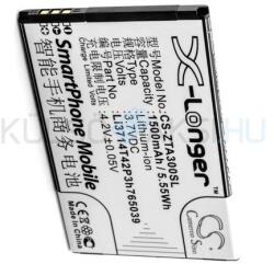 VHBW Telefon akkumulátor akku ZTE Li3714T42P3h765039 - 1500mAh, 3.7V, Li-ion (WB-800117993) - kulsoaksi