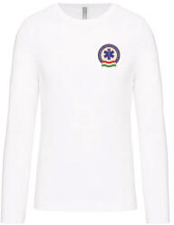 KZIWEB OMSZ MENTŐK, Fehér Környakas póló, hosszú ujjú, 100% pamut : Felirat: - OMSZ MENTŐK, Szín: - Fehér, UN Méret: - "L"arge