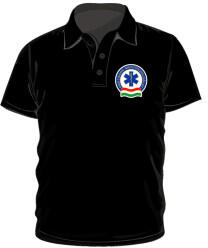 KZIWEB OMSZ MENTŐK, Fekete Galléros póló, kevertszálas : Felirat: - OMSZ MENTŐK, Szín: - Fehér, UN Méret: - "M"edium