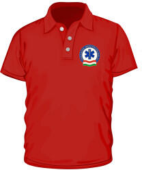 KZIWEB OMSZ MENTŐK, Piros Galléros póló, kevertszálas : Felirat: - OMSZ MENTŐK, Szín: - Piros, UN Méret: - "XL"arge