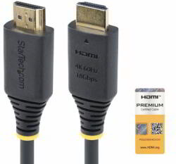 StarTech - 50 cm-es (1, 6 láb) prémium, tanúsított, nagy sebességű HDMI-kábel - HDMI2-CABLE-4K60-50C (HDMI2-CABLE-4K60-50C)