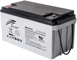 Ritar Оловна батерия RITAR, (RA12-70) AGM, 12V, 70 Ah, 350 /167 /182 mm, Терминал F11(M6) (RITAR-RA12-70) - zettabytex