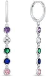 Brilio Silver Gyönyörű ezüst fülbevaló színes cirkónium kövekkel EA861W
