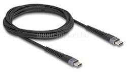 Delock USB 2.0 kábel USB Type-C apa - apa meghosszabbított hajlítás védelemmel 60 W 2 m (DL81125) (DL81125)