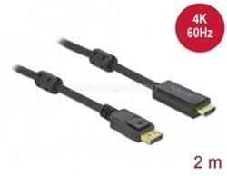 Delock kábel Displayport 1.2 to HDMI 4K 60Hz aktív, 2m (DL85956) (DL85956)