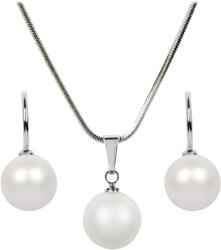 Levien Nyaklánc és fülbevaló szett Pearl Pearlescent White SET-041