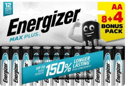 Energizer LR6/12 Max Plus AA 8 4 ingyen Energizer LR6/12 Max Plus AA 8 4 ingyen (EM011)