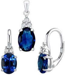 Silvego Ezüst szett zafírral JENNER LPS1381LB (fülbevaló, medál)