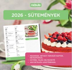 NEBULO Sütemények 2026 2 heti mágneses naptár (HMN-26-SÜT) - bestbyte