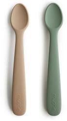 Mushie Silicone Feeding Spoons kiskanál Dried Thyme/Natural 2 db