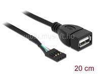 Delock kábel USB pin header female > USB 2.0 Type-A female 20cm (DL83291) (DL83291)