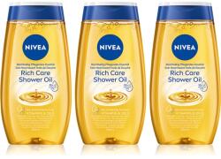 Nivea Rich Care душ масло за суха кожа 3 x 200 ml