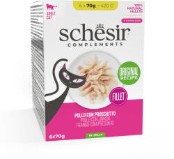 Schesir 24x70g Schesir Complements Filet csirke & sonka aszpikban étrend-kiegészítő eledel macskáknak