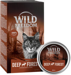 Wild Freedom 24x85g Wild Freedom Adult tálcás nedves macskatáp- Deep Forest - vad & csirke