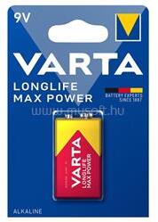 VARTA LONGLIFE MAX POWER tartós elem (6LR61, 9V, alkáli) 1db/csomag (VARTA_4722101401) (VARTA_4722101401)