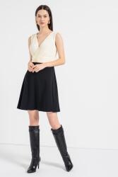 DKNY DKNY, V-nyakú ruha rakásokkal, elefántcsont, fekete, 6 (DD2G3058-2AV-6)