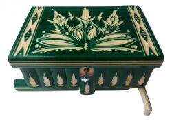 AZI Zöld mágikus puzzle tároló doboz ékszereknek és csecsebecséknek rejtett kulccsal (_ce3f70708)