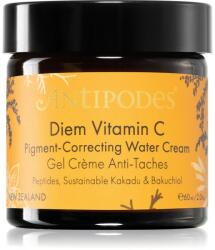 Antipodes Diem Vitamin C Pigment-Correcting Water Cream озаряващ хидратиращ крем против пигментни петна с бакучиол 60ml