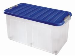 Heidrun Clipbox átlátszó tárolódoboz 100L gurulós (401617)